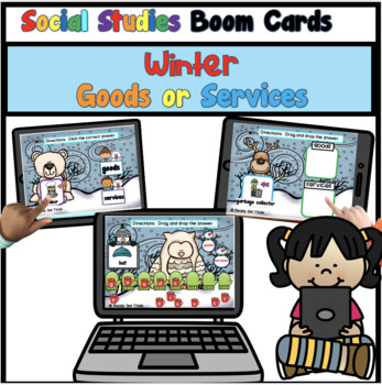 Preview of Boom Cards Winter Goods or Services