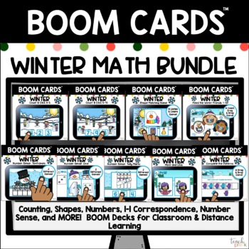 Preview of Boom Cards: Winter Math BUNDLE