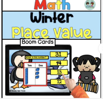 Preview of Boom Cards Winter Place Value