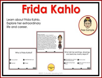 Preview of Boom Cards™ Women in History - Frida Kahlo