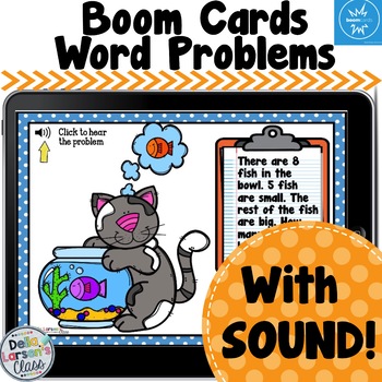 Preview of Boom Cards Word Problems Distance Learning