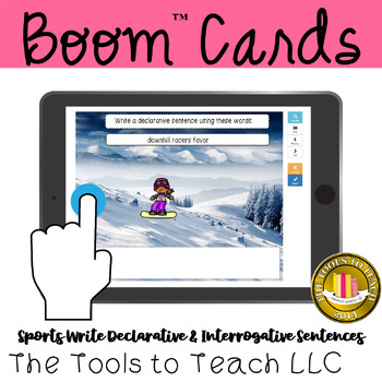 Preview of Boom™ Cards Sports Declarative and Interrogative Sentences Digital Resource