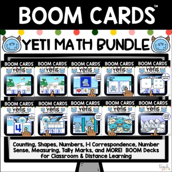 Preview of Boom Cards: Yeti Math BUNDLE