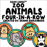 Boom Cards™️ Zoo Animals Four-in-a-Row