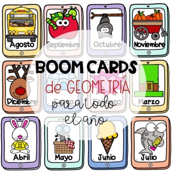 Preview of Boom Cards de Figuras | Actividades geometría| Digital Shapes in Spanish