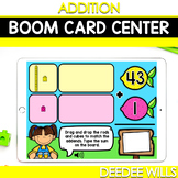 Math Boom Cards for Adding Two Digit and One Digit Numbers