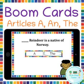 Preview of Articles Boom Cards For Distance Learning A An The