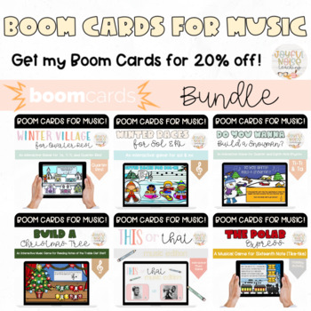 Preview of Boom Cards for Music Bundle: Digital Task Cards for Virtual or Distance Learning