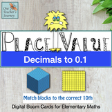 Boom Cards for PLACE VALUE with Decimals to 10ths - FREE