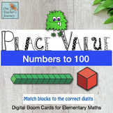 Boom Cards for PLACE VALUE with Whole Numbers to 100 - FREE