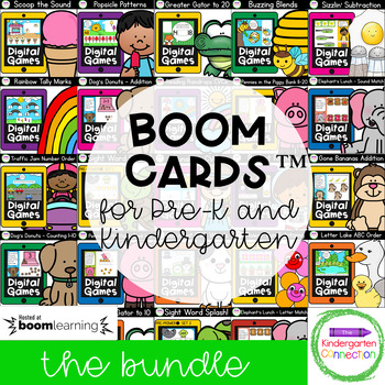 Preview of Pre-K and Kindergarten Boom Cards™ Bundle