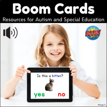 Preview of Preschool BOOM CARDS™ with Real Pictures Speech Therapy Activities Sped Autism