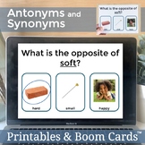 Boom Cards for Speech Therapy Antonyms and Synonyms with P