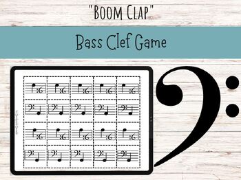 Preview of Boom Clap Music Game for Bass Clef Practice
