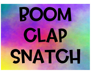 Boom, Clap, Snatch NUMBERS by Primary Principles | TPT