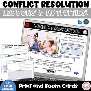 Preview of Boom Conflict Resolution Disagreement Compromise Middle High School