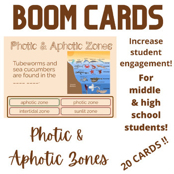 Preview of Boom Deck Photic and Aphotic Zones Digital Task Cards