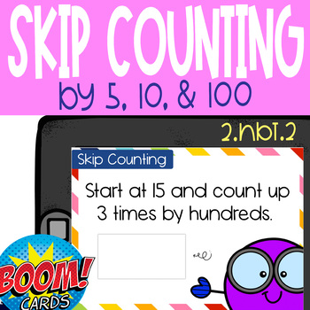 Preview of Boom Cards: Skip Counting by 5, 10, and 100