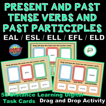 Preview of Boom  Interactive Verbs - Present Tense, Past Tense and Past participle
