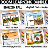 BUNDLE Boom Cards: Fall Activities (English) DISTANCE LEARNING