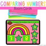 Boom Cards Comparing Numbers Greater Than Less Than or Equal to