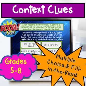 Preview of Boom Learning | Context Clues for Middle School