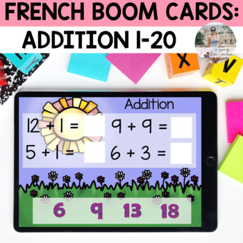Preview of French Boom Cards: Math - Addition (0-20)
