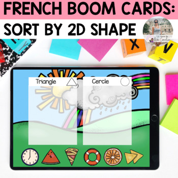 Preview of French Boom Cards: Math - Geometry: Sort by 2D Shape