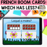 French Boom Cards: Math - Counting: Which has less?