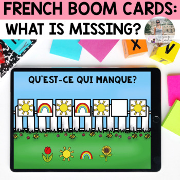 Preview of French Boom Cards: Math - Patterning: What is missing?