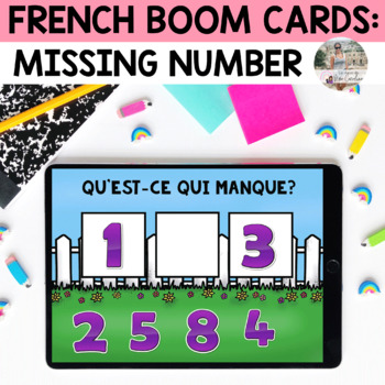 Preview of French Boom Cards: Math - Counting: What number is missing? (1-10)