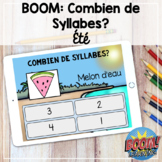 Boom Cards: French Syllables / Combien de syllabes? (l'été