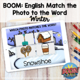 Boom Cards: Match the word to the photo (Winter) DISTANCE 