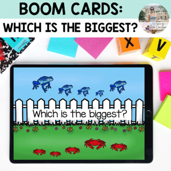 Preview of Boom Cards: English Math (Measurement) - Which is the biggest?
