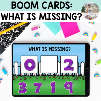 Preview of Boom Cards: English Math - Counting 1-10 (What number is missing?)