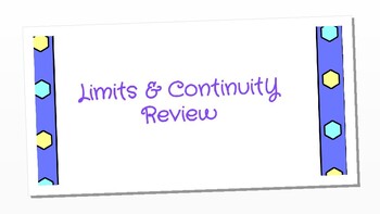 Preview of Boom! Limits and Continuity Review