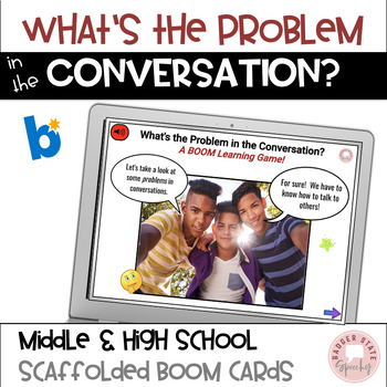 Preview of Boom Social Skills Identifying Problem Speech Therapy Middle High School