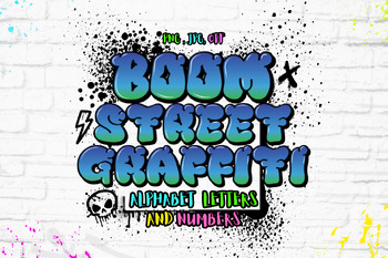 Preview of Boom Street Graffiti Alphabet Font, PNG Transparent Files