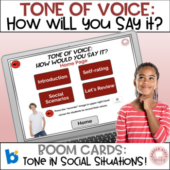 Preview of Boom Tone of Voice Examples How Would You Say it? Middle High school