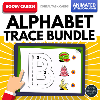Preview of Digital Alphabet Activity • Alphabet Trace Bundle 1 • Boom Cards