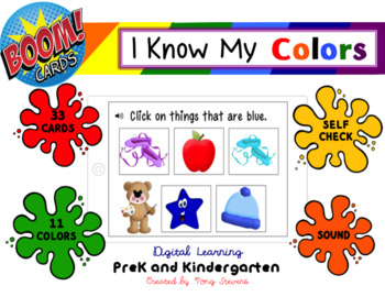 Preview of Color Recognition ♥ I Know My Colors -  (Boom cards)