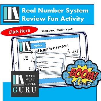 Preview of Boom cards Real Number System Fun Review Activity distance learning