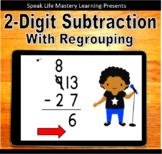 BoomCards 2-Digit Addition With Regrouping - E-Lesson with