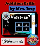 Distance Learning Boomcards- Addition Drills- Boom Cards