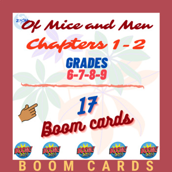 Preview of Boomcards Review : Of Mice & Men CH 1-2 quiz
