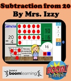 Distance Learning Boomcards- Subtraction from 20- Boom  Cards