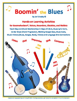 Preview of Boomin' the Blues: 12-bar Blues for Boomwhackers, Voice, Orff, Ukes, Recorder