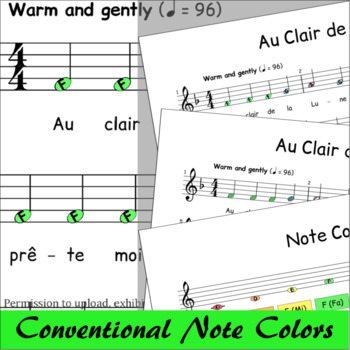 Au Clair De La Lune Boomwhackers Sheet Music By Recorder Songs