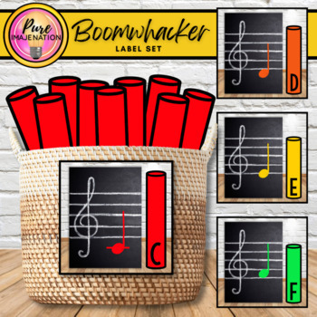 Preview of Boomwhacker Notes Label Set
