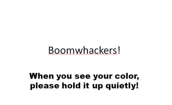 Preview of Boomwhackers Introduction Powerpoint